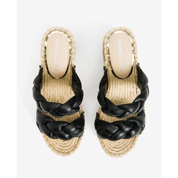 KENNETH  COLE OLIVIA BRAIDED WEDGE ESPADRILLE SANDAL SZ 6 - Picture 2 of 4